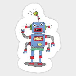 Robot with light Sticker